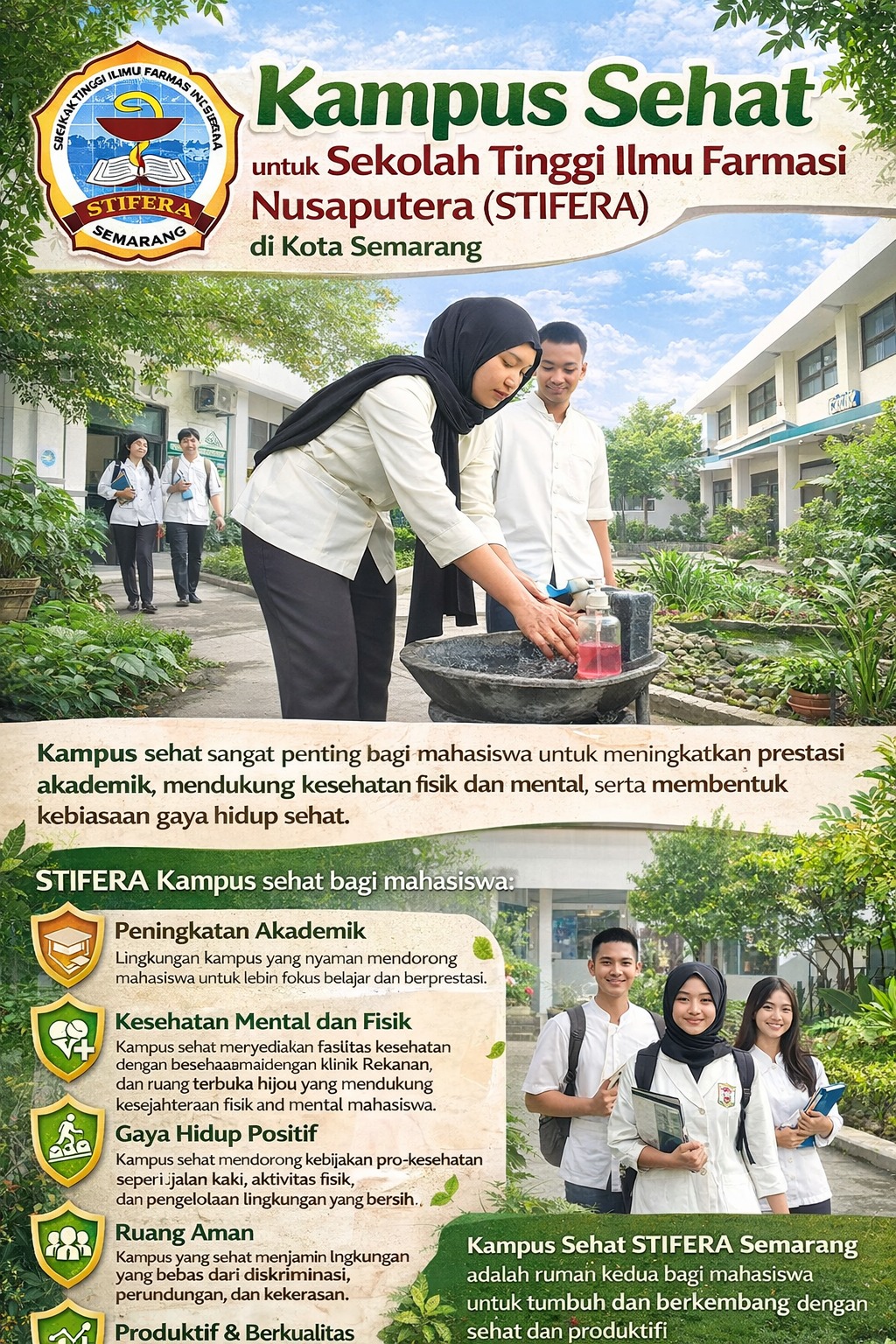 Kampus Sehat, Mahasiswa Sehat STIFERA Semarang.