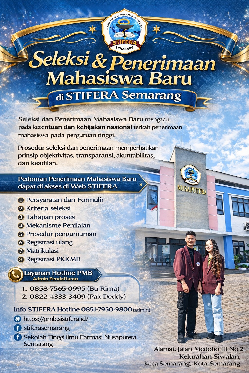 Penerimaan Mahasiswa Baru STIFERA Semarang