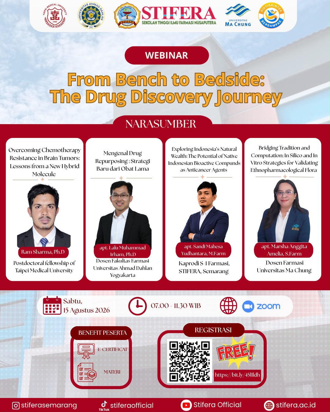 STIFERA Selenggarakan Webinar “From Bench to Bedside: The Drug Discovery Journey”